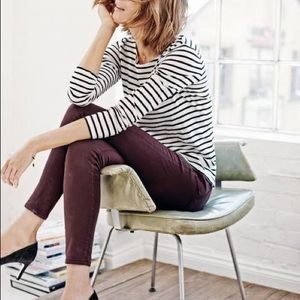 J BRAND Super Skinny Luxe Sateen Jeans in Syrah